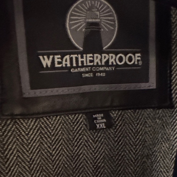 Men's XXL Weatherproof Black Leather Jacket - Picture 3 of 4